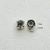 Aleación de Plata de Xizang Agujero Horizontal Flor de Loto Cuentas Espaciadoras Pulsera DIY Collar Hecho a Mano Ropa con Cuentas Accesorios Materiales Accesorios Venta al por Mayor
