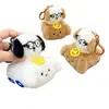 Puxar criativo vibração carro deus óculos cachorro pelúcia boneca pingente filhote fofo casal bolsa pingente suprimento