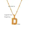 Venta Caliente Transfronteriza Europea y Americana Acero Inoxidable 26 Colgante de Collar de Letra Cadena de Clavícula Cadena de Acero de Titanio Fabricante de Collares Venta al por Mayor 18K