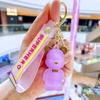 Cartoon online vermelho criativo popular nórdico violento gravata urso moda clássica Chaveiro Saco de carro pingente bonito