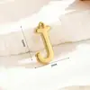 Pingentes de Letra Espelhados em Aço Inoxidável A-Z em Estoque, Cor Dourada 18K, Acessórios de 26 Letras Pingentes para Joias DIY
