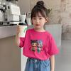 Camiseta de Manga Curta Nezha Aobi 2025 Verão Nova Algodão Estampada Desenho Animado Gola Redonda Top para Meninos e Meninas