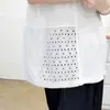 Especial2026 Moda Plus Size Feminina Verão Novo Design Corte Tridimensional Vazado Patchwork Manga Curta Camiseta 0687