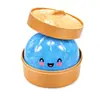 Serie de Juguetes Squishy de Pan con Cara Sonriente de Pectina DOWMOO - Juguete Suave, Lindo, Apretable para Alivio del Estrés con Rebote Lento y Característica Antiadherente