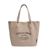 Bolsa de lona grossa estilo ins japonesa para aula e deslocamento, bolsa tote versátil, artística, estudantil, bolsa de mão de grande capacidade para mulheres