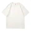 K2301 Camiseta de Manga Curta para Funcionários de Biblioteca 210g Algodão Solta Justa Siro Spun Algodão Penteado Placa Leve Algodão Liso T