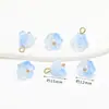 Nuevo Colgante Pequeño de Cristal de Lirio del Valle Flor Transparente Degradada Accesorios para Aretes Pulseras DIY En Stock