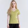 Nova Camiseta de Algodão Mercerizado de 15 Cores Dupla Face 80 Fios para Mulheres Branca Manga Curta Verão Solta Gola Redonda V Top Camiseta para Usar por Baixo