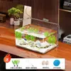 Acuario Sala de Estar Anticaída Alta Transparencia Imitación de Vidrio Acrílico Pequeño para Peces Dorados Tortugas Cría Tanque de Escritorio para el Hogar