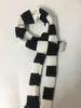 Bufanda Delgada de Rayas Bidimensionales, Bufanda Decorativa Gruesa Tejida para Hombres y Mujeres, Estilo Y2K de Moda