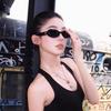2025 Nuevas Gafas de Sol de Moda Europea y Americana Transfronteriza Resistentes a los Rayos UV para Viaje Sesión de Fotos en la Calle Gafas de Sol Ovaladas de Alta Gama