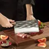 Cuchillo de Cocina Doméstico Forjado Cuchillo de Chef Longquan Machete para Carne Cuchillo de Doble Uso para Cortar Verduras y Carne Cuchillo de Cocinaafilado a Mano Cuchillo para Cortar Huesos