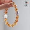 Cristal Natural 2025 Nuevo Diseño Original Pulsera de Cristal Amarillo en Torre para Mujer Pulsera Estilo Similar Xiaohongshu