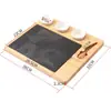 Tabla de quesos con cajón de venta caliente transfronteriza, Tabla de cortar de bambú, Tabla de cortar de queso de leche para el hogar de fábrica lista para usar