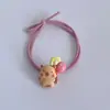 Cuerda para el Cabello de Capibara Dibujo Animado Bola para Cola de Caballo de Capibara Círculo para el Cabello Banda de Goma Nudada Rosa Adorno para la Cabeza Alta Elasticidad