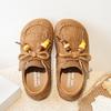 Zapatos de Cuero para Niñas Nuevos Retro Borla Todo Incluido Zapatos Birkenstock Primavera y Otoño 2025 Zapatos Princesa Doudou Zapatos de Bebé