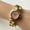 Reloj Pulsera Irregular Dorado Casual y Lujoso con Borde Exterior Redondo y Borde Interior Cuadrado, Reloj de Cuarzo de Aleación para Mujer, con un Toque de Alta Gama