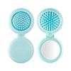 Cepillo Acolchado para Mujer Lindo Cepillo Redondo Plegable con Cápsula de Aire Cepillo con Espejo Dos en Uno Un Cepillo con Espejo Plegable Portátil DIY de Doble Uso
