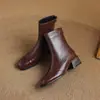 Botas de cavaleiro profissional de comércio exterior botas romanas tamanho grande botas europeias e americanas novo 4043 zíper botas de motociclista com botas cano curto feminino