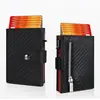 Artículo popular de comercio exterior: Portatarjetas Antirrobo con Cremallera y Botón a Presión, Estuche para Tarjeta Bancaria y Tarjeta de Identificación, Caja de Tarjetas de Aleación de Aluminio y Fibra de Carbono, En Stock