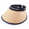 Gran Venta Procesamiento Estilo Coreano Top Vacío Sombrero de Sol Sombrero de Protección Solar Verano para Mujer Ala Ancha Parasol Sombrero de Paja Cubre Rostro Sombrero para Ciclismo al Aire Libre