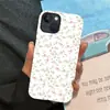 Funda de teléfono floral de rosa fresca estilo Ins, funda de película anti-caídas de cobertura total, corazón artístico suave y juvenil