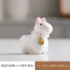 Adorno Cerámico de Caballo Giratorio con Esmalte de Cristal - Figura Giratoria Atrae-Dinero y Alivia el Estrés - Mascota de Té Auspiciosa para Escritorio