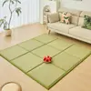 Almofada de chão dobrável estilo japonês espessada para resfriamento para uso doméstico na sala de estar e quarto, tapete de rattan para cama tatame de verão