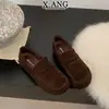 Zapatos de Mujer de Cuero Genuino Estilo Retro Old Money Suela Suave No Cansan los Pies Slip-on Zapato Sencillo para Personas Perezosas Zapatos Birkenstock Mocasines