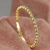 Anillo de cuentas redondas simple nuevo Cao Shi para mujer, apilable, cuentas de la suerte, nicho, alto sentido, anillo liso, anillo discreto para el dedo índice