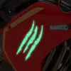 Pegatina Luminosa Colorida de Garra de Fantasma para Casco de Motocicleta, Coche, Modificación, Advertencia, Brilla en la Oscuridad, Decoración Personalizada, Pegatina Anti-Rayones