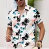 Camisa de manga corta estampada para hombre de verano transfronteriza, camisa casual hawaiana para vacaciones