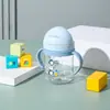 Copo de Beber Resistente a Mordidas para Crianças com Desenho de Desenho Animado Fofo, Copo com Canudo de Bola de Gravidade Anti-Engasgo, Copo Portátil para Estudantes com Alça