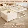 Nuevo Juego de Mesa de Centro de Rocas Blancas Estilo Crema 2026, Lujo Ligero para Salas de Estar Pequeñas, Mesa Moderna Sencilla Famosa en Internet