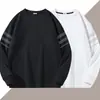 Moletom masculino de outono e inverno, solto e grosso, sem zíper, gola redonda, camiseta de manga comprida, tamanho grande, moderno e versátil