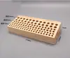 Soporte de Almacenamiento Hecho a Mano para Herramientas de Cuero DIY, Estante para Herramientas de Artesanía en Cuero, Punzones para Tallado en Cuero, Punzones de Diamante, Estante de Madera de Pino con 46 Agujeros y 98 Agujeros