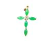 Colgante de jade colgante de cruz turquesa roca de cuarzo colgante de cruz de jade colgante de collar verde sol colgante de jade