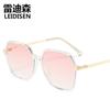 Nuevas gafas de sol TR90 gafas de sol para hombre y mujer transfronterizas poligonales retro estilo europeo y americano moda callejera gafas de raqueta 9724