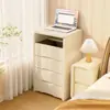 Tocador tocador pequeño gabinete de almacenamiento con tapa abatible dormitorio apartamento pequeño taburete cajonera integrada mesita de noche mini
