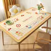 Mantel de mesa de comedor estilo caricatura, lavable, impermeable, a prueba de aceite, protector de mesa, nuevo modelo 2025, lujo ligero, sensación de alta gama, mantel para mesa de centro