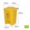 Contenedor de residuos médicos, recipiente amarillo engrosado, apto para hospitales y clínicas, cubo de basura con pedal