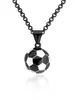 Amazon Transfronterizo Nuevo Collar de Fútbol Dorado Estilo Deportivo Joyería del Mundial para Hombre Collar con Colgante Estilo Europeo y Americano