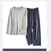 Pijama de verano para niños, conjunto de ropa para el hogar para jóvenes, ropa de manga larga y pantalón largo para niños mayores y estudiantes mujeres, ropa de aire acondicionado para niños