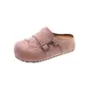 Nuevos Zapatos Casuales tipo Birkenstock con Suela Gruesa, sin Cordones, Mocasines de Plataforma para Mujer, Diseño de Punta Cerrada para Uso en Exteriores, Primavera 2026