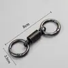 Llavero de Doble Anillo de Primavera Hebilla de Resorte de Aleación de Zinc Anillo de Llavero Creativo Simple Colgante de Cintura Llavero para Moto Eléctrica