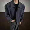 Chaqueta americana limpia con solapa para hombre, nuevo estilo de otoño, retro, desaliñada, guapo, holgada, ropa de trabajo casual para hombre