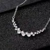 Colar de Zircônia Irregular Super Brilhante, Luxo Leve, Alto Padrão, Simples, Moderno, Versátil para Instagram, Design de Nicho, Geométrico