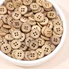 Botones Naturales de Coco en Stock del Fabricante al por Mayor, Patrón Irregular de Dos Agujeros y Cuatro Agujeros Botones Decorativos de Concha de Coco para Manualidades Accesorios de Ropa