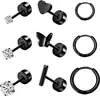 Promoção quente da Amazon Novo conjunto de brincos redondos aço inoxidável tarraxas pregos de cartilagem joias para piercing barbell