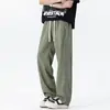 Pantalones de Seda de Hielo para Hombre Verano Nuevo Estilo Transpirables para Correr Pierna Recta Largos Pantalones Juveniles Deportivos Fitness Pantalones Casuales para Hombre
